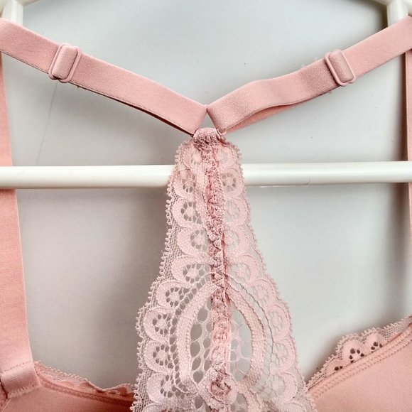 Auden Pink Lace Plunge PushUp Underwire Bra Target - Picture 9 of 16